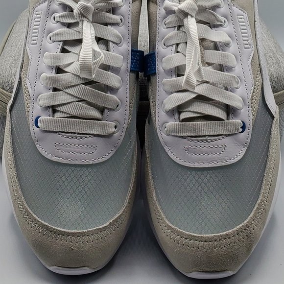 Puma Future Rider x Cloud9 Men's Size 8.5 White Cyan 380849-01 W/Laces New - Picture 6 of 10